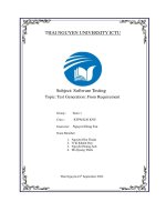 Subject  software testing topic  test generation  from requirement