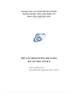 Môn lập trình hướng Đối tượng bài tập thực hành x