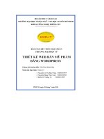 Báo cáo kết thúc học phần thương mại Điện tử thiết kế web bán mỹ phẩm bằng wordpress