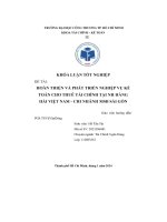Hoàn thiện và phát triển nghiệp vụ kế toán cho thuê tài chính tại nh hàng hải việt nam   chi nhánh msb sài gòn