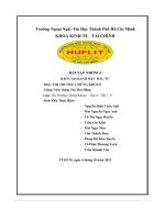 Bài tập nhóm 4 báo cáo danh mục Đầu từ