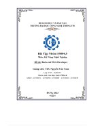 Đề tài  back end web developer