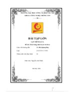 Bài tập lớn lập trình java Đề tài  xử lý bảng tính excel với java