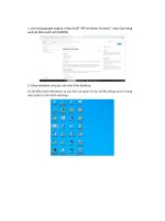 Chạy windows và quan sát màn hình desktop