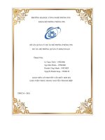 Đồ án quản lý dự án hệ thống thông tin  dự án  hệ thống quản lý khách sạn