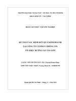 Kế toán xác Định kết quả kinh doanh tại công ty cổ phần thông tin tín hiệu Đường sắt sài gòn