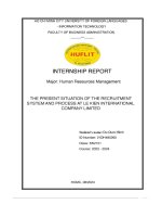 The present situation of the recruitment system and process at le kien international company limited