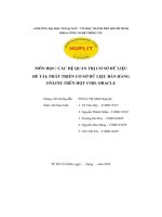 Đề tài  phát triển cơ sở dữ liệu bán hàng online trên hqt csdl oracle