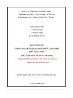 Đồ án môn học triển khai 2 ứng dụng web trên cùng một máy chủ linux (máy chủ web và máy chủ dns