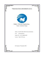 Subject  software engineering topic  academic pages