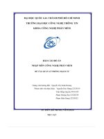 Báo cáo Đồ án nhập môn công nghệ phần mềm  Đề tài  quản lý phòng mạch tư