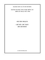 Bài thu hoạch chủ Đề  chủ tịch hồ chí minh