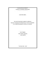 The use of blooket games to improve english vocabulary retention of the 6th graders at a lower secondary school in vietnam
