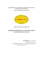 Subject  writing a term paper methods to reduce plastic pollution in educational spaces