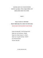 Báo cáo Đồ án môn học phần mềm quản lý bán vé máy bay air tickets management software
