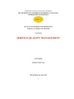 Course service quality management