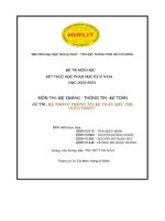 Đề tài  hệ thống thông tin kế toán siêu thị huflitmart