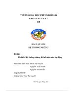 Bài tập lớn hệ thống nhúng Đề tài  thiết kế hệ thống nhúng Điều khiển cửa tự Động