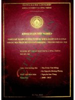 Thiết kế tuyến Đường Ô tô từ km 0+00 Đến km 4+235,61 thuộc Địa phận huyện Đa phượng   thành phố hà nội