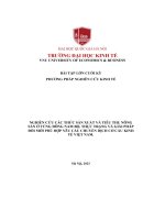 Nghiên cứu các thức sản xuất và tiêu thụ nông sản ở vùng Đông nam bộ, thực trạng và giải pháp Đổi mới phù hợp yêu cầu chuyển dịch cơ cấu kinh tế việt nam