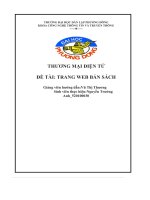 Thương mại Điện tử Đề tài  trang web bán sách