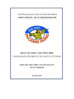 Báo cáo thực tập tổng hợp ngành quản trị dịch vụ du lịch và lữ hành