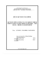 Kế toán tiền lương và các khoản trích theo lương tại hệ thống karaoke – nhà hàng – beer club kingdom