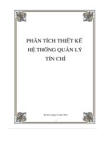 Phân tích thiết kế hệ thống quản lý tín chỉ