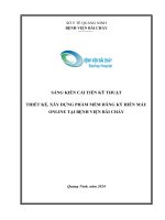 Thiết kế, Xây dựng Phần Mềm Đăng Ký Hiến Máu Online tại Bệnh viện Bãi Cháy
