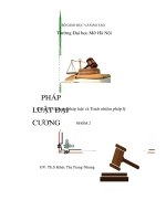 Luật Đại cương chủ Đề  vi phạm pháp luật và trách nhiệm pháp lý