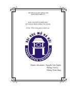 Báo cáo Đề tài môn học kỹ thuật phần mềm ứng dụng Đề tài   phần mềm quản lý khách sạn