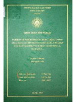 Nghiên cứu Ảnh hưởng của rừng trồng cao du (hevea brasiliensis) Đến một số tính chất lý hóa học của Đất tại công ty cổ phần cao su sơn la, tỉnh sơn la