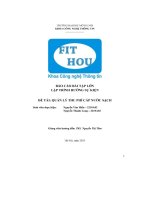 Báo cáo bài tập lớn lập trình hướng sự kiện Đề tài  quản lý thu phí cấp nước sạch