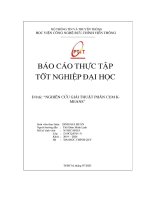 Báo cáo thực tập tốt nghiệp Đại học Đề tài  “nghiên cứu giải thuật phân cụm k  means
