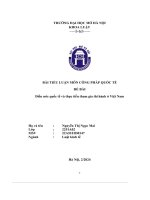 Bài tiểu luận môn công pháp quốc tế Đề bài Điều ước quốc tế và thực tiễn tham gia thi hành ở việt nam