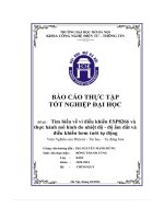 Tìm hiểu về vi Điều khiển esp8266 và thực hành mô hình Đo nhiệt Độ   Độ ẩm Đất và Điều khiển bơm tưới tự Động