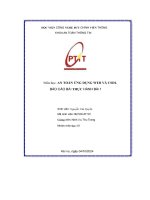 An toàn ứng dụng web và csdl báo cáo bài thực hành bài 1