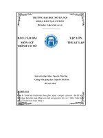 Báo cáo bài tập lớn môn  kỹ thuật lập trình cơ sở