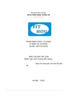 Báo cáo bài tập lớn môn  lập trình hướng Đối tượng