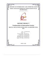 Report project fundamentals of information security digital signature generation algorithm using rsa