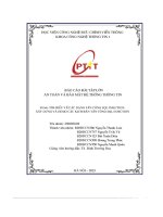 Đề tài  tìm hiểu về các dạng tấn công sql injection  xây dựng và demo các kịch bản tấn công sql injection