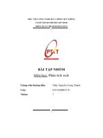 Bài tập nhóm môn học  phân tích web