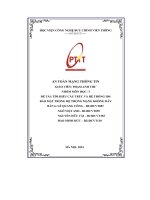 Đề tài  tìm hiểu cấu trúc và hệ thống ids bảo mật trong hệ thống mạng không dây