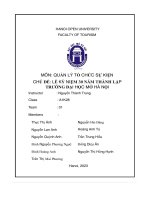 Quản lý tổ chức sự kiện chủ Đề  lễ kỷ niệm 30 năm thành lập trường Đại học mở hà nội