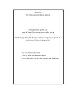 Tên tình huống  “giải pháp Để nâng cao hiệu quả trong công tác quản lý tài chính công về Đầu tư xây dựng cơ bản