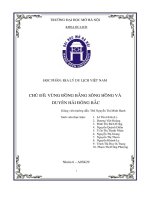 Địa lý du lịch việt nam chủ Đề  vùng Đồng bằng sông hồng và duyên hải Đông bắc