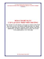 Báo cáo Đề xuất cấp giấy phép  môi trường dự Án Đầu tư xây dựng, cải tạo và nâng cấp cơ sở hạ tầng, cung cấp trang thiết bị cho các trạm y tế xã trên Địa bàn tỉnh hà tĩnh