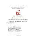 Đề tài  trình bày thị trường sức lao Động tiền lương và tiền lương danh nghĩa