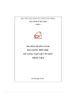 Bài giảng môn học kỹ năng tạo lập văn bản tiếng việt