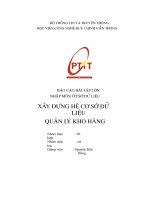 Báo cáo bài tập lớn nhập môn cơ sở dữ liệu xây dựng hệ cơ sở dữ liệu quản lý kho hàng